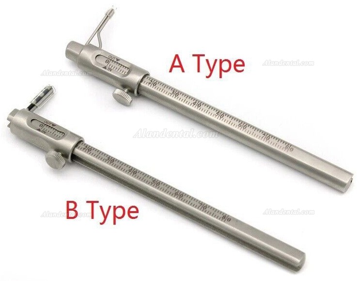 Dental Implant Measuring Gauge Scale 0-80mm Orthodontic Sliding Caliper